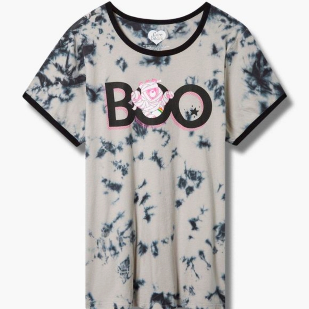 ❤️NWT TORRID TEE CARE BEARS MUMMY HALLOWEEN - 100% COTTON TIE DYE - PLUS